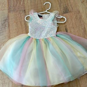 Tutu dress rainbow colors